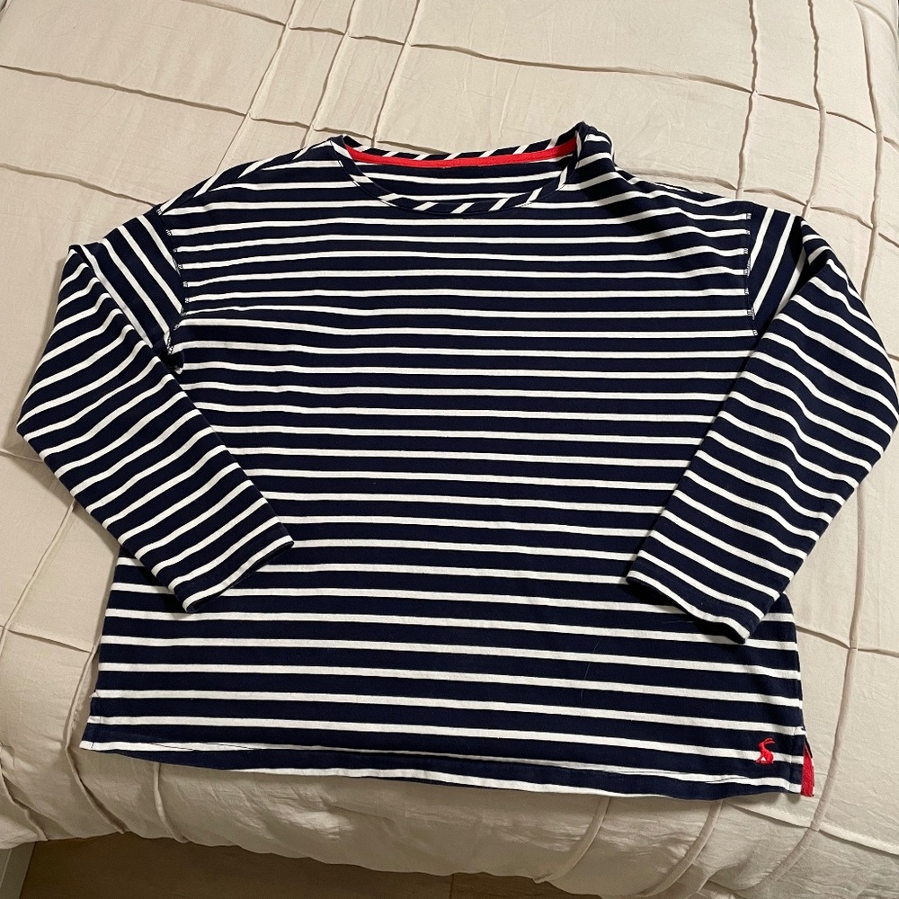 Joules Women's Long Sleeve Pullover Cotton Shirt, EUC, Medium
